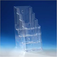 VITAdisplays� Tisch-Prospektst�nder / Prospekthalter, DINlang-DL-"1/3 A4" (10,9�21cm), 4 Etagen, Transparent (NE-140)