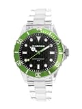 K&BROS Women's Ice-Time Green Bezel Watch #9386-3