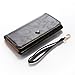 ATC Masione(TM) Multifunctional Coin Purse Wrist Bag Handbag Envelope Wallet Pouch Case for iphone 4 4S 5 Samsung Galaxy S4 S3 N7100 HTC ONE M7 Smart Phone with free Stylus Pen (Black)