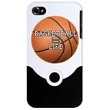 iPhone 4 or 4S Slider Case White Basketball Equals Life