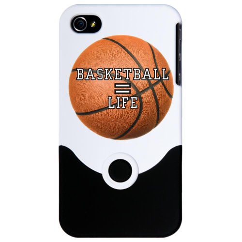 iPhone 4 or 4S Slider Case White Basketball Equals Life
