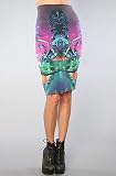 Motel The Midi Tube Skirt in Mirrored Island,Skirts for Women