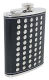 Flasque Acier Inoxydable - 7 oz - 20 cl - Effet clouté noir