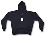 Tornado Guitar Silhouette logo Men's Hoodie Sweat Shirt Medium, Black