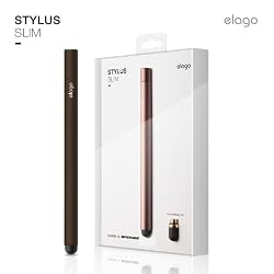elago Stylus Slim for iPhone 5/4S/3GS, iPad and Galaxy -World First Replaceable Tip (Extra Rubber Tip included) - Chocolate