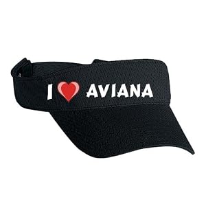 Buy Embroidered Visor with I Love Aviana by Shop Zeus