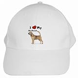 I Love My Bloodhound White Cap Hat