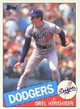 1985 Topps Orel Hershiser Rookie Baseball Card #493 - Shipped In Protective Display Case!