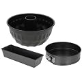 Backformen Set 3-tlg. - Springform - Gugelhupfform - Kastenform - Antihaftbeschichtung - Kuchen Backform - Kuchenform