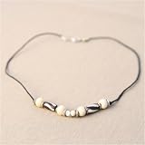 Urban Boundaries Wood & Metal Art on a String 3 Necklace (18, Metal Closure)