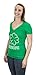 I Shamrock Shenanigans | Cute, Funny St. Patrick's Day Women's Green Deep V-Neck