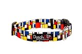Dutch Dog Amsterdam Eco Friendly Mondrian Dog Collar, 15-20-Inch, Medium