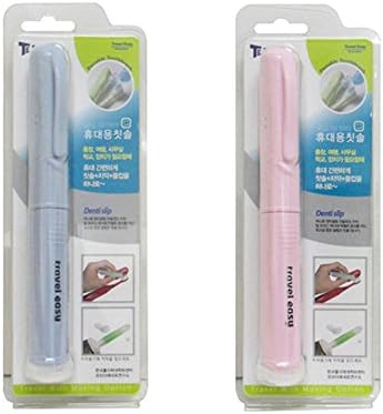 All-in-one Portable Unification of Toothbrush and Toothpaste Kit (Blue)