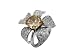 6ct.+ Fancy Brown Cushion Cut Diamond Flower Ring