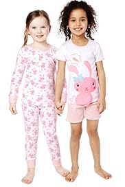 2 Pack Pure Cotton Bunny Pyjamas