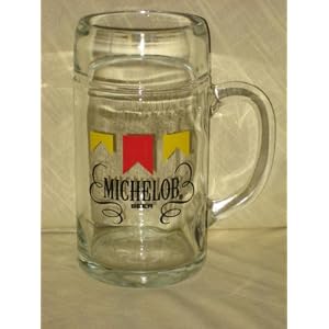 Vintage Huge MICHELOB 8 Inch Beer Glass Handled Mug