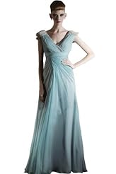 Modest Crystals Crystal Lace Beaded Applique Chiffon/Taffeta/Tulle Bridesmaid Dress/Prom Dress 