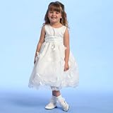 Little Girls Special Occasion Dress WHITE Flower Girl BLOSSOM Communion 5-12