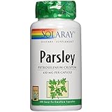 Solaray Parsley Capsules, 430 mg, 100 Count