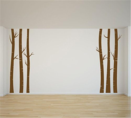 Merritina Environmental Removable TV Wall Art Background Birch Tree Home Decoratio PVC Living Room Wall Decorative Stickers