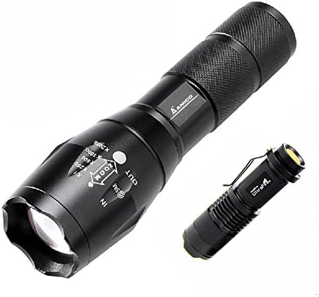 Mr. Henry Adjustable Focus Cree LED Flashlight Super Bright 1000 Lumen 5 Modes Flashlight Torch (Set D)