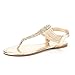 DREAM PAIRS SPPARKLY Women's Elastic Strappy String Thong Ankle Strap Summer Gladiator Sandals