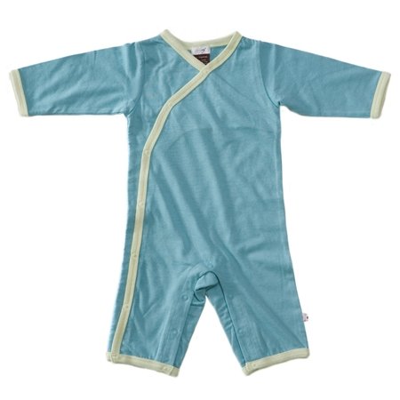 All-Natural Ocean/Tea Organic Kimono Onepiece (0-3 months)