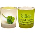 EIN LICHT F�R DICH :-) Glaswindlicht inkl. Teelicht " Gl�ck im Leben "