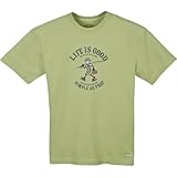 Life is good Men's Crusher Simple Fishing T-Shirt, X-Large, Sprout Green