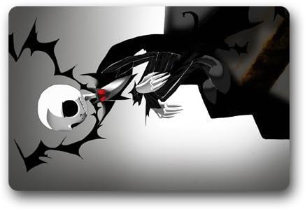JIE Fans Lol Sexy Fox Girl Ahri Custom Rectangle Entryways Non Slip Indoor/Outdoor Doormat Floor Mat 23.6x15.7 inch