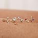 EVERU 1 Pair Asymmetric Multicolor CZ Rhinestone Ear Cuff Earrings Gold-plated-base