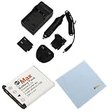 GTMax NP-80 NP80 Replacement Battery + Travel&AC Wall Plug Charger (UK, Europe & USA) with in-Car adapter + Cleaning Cloth for Casio Exilim EX-S7 / EX-Z35 / Exilim Card EX-G1 / EX-S5 / EX-S6 / Exilim Zoom EX-Z1 / EX-Z2 / EX-Z270 / EX-Z280 / EX-Z33 / EX-Z330 / EX-Z550 Digital Camera