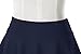 Urban CoCo Women's Basic Versatile Stretchy Flared Casual Mini Skater Skirt (Small, Navy Blue)