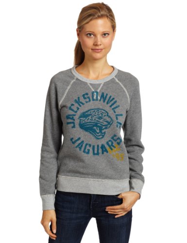 NFL Women's Jacksonville Jaguars Heather Vintage French Terry Raglan (Grey Heather, Small)