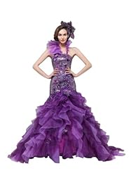 Crystal Lace Applique Beaded Vintage Crystals Chiffon/Organza/Taffeta/Tulle Mermaid  Dress