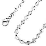 MENS 316L Silver Stainless Steel Necklace 5.3mm Wide