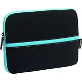 Targus Neoprene Slipskin Peel Netbook Slip Case Designed to Protect up to 10.2-Inch Netbooks TSS11104US (Black with Blue)