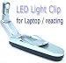 Outdoor Living : LED Task / Reading Clip Light - Flexible Auto Robotic Book/Laptop LED light W/clip- silver