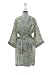 Dynasty Robes 100% Silk, Women's Short Robe with Kimono Collar-Sakura Blossom