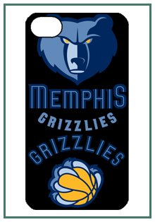 NBA Memphis Grizzlies iPhone 4 iPhone4 Black Designer Hard Case Cover Protector Bumper