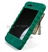 Apple iPhone 3G Green Premium Quality Thick Silicone Skin + Detachable Belt Clip Stand