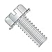 6-32 x 1/4" SEMS Screws/External Tooth Washer/Slotted/Hex Head/Steel/Zinc (Carton: 10,000 pcs)