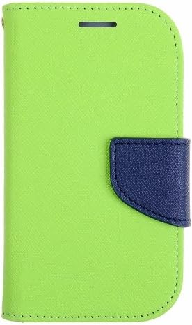 SAMGalaxyLight-HYCASE19-GRBLUE Samsung Galaxy Light / T399 O6Jym - hyEjsNNujm Green and Blue Tailored Textured Case with Credit Card Pouch and Attached TPU Holder cover cell phone mobile yiieryui protection cellphone ajie9234 djiieo ghhnbcnvm56eyu