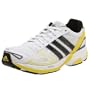 adidas Women's adizero Boston Running Shoe,White/Phantom/Yellow,9 M