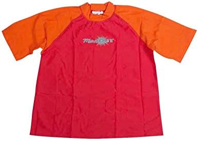 Max out Swimwear - Big Boys Rashguard Rash Guard Top, SPF 50, Red, Orange 8282-10