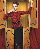 Charter Club Petite Cashmere Floral-Vine Crewneck Sweater