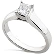 1/3ctw Princess-cut Diamond Solitaire Ring&nbsp;in 14k White Gold (HI/SI)
