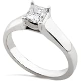 1/3ctw Princess-cut Diamond Solitaire Ringin 14k White Gold (HI/SI)