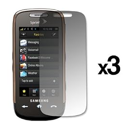 3 Pack of Premium Reusable LCD Screen Protectors for Samsung Instinct S30 M810