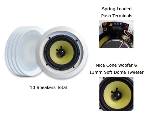 MA Audio Synergy Series 65iC-10PKG (10) 150 Watt 6.5 In-Wall Speakers MA Audio Synergy Series 65iC-10PKG (10) 150 Watt 6.5 In-Wall Speakers